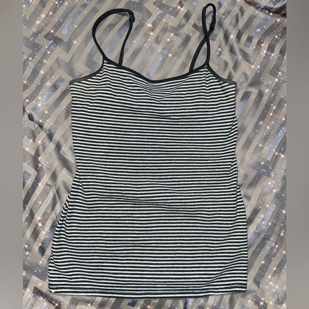 Express Striped Tank Top Size Medium Women’s Black Gray